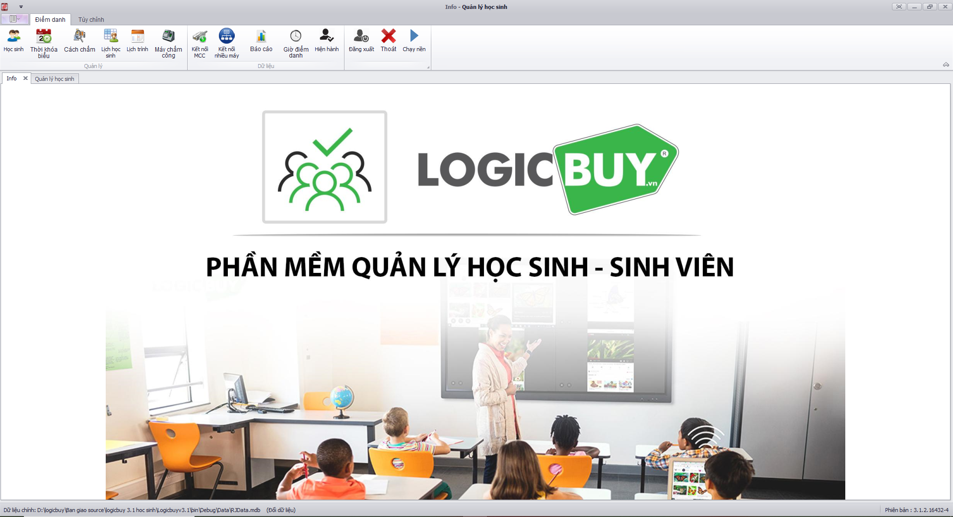 Phần mềm quản lý học sinh, sinh viên bằng máy chấm vân tay