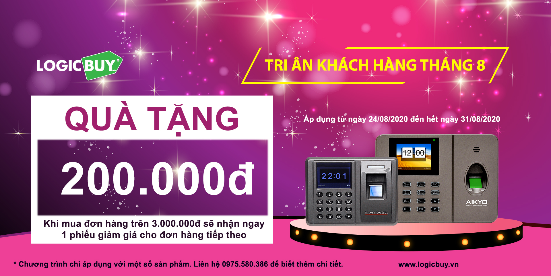 Chương trình khuyến mãi tháng 8