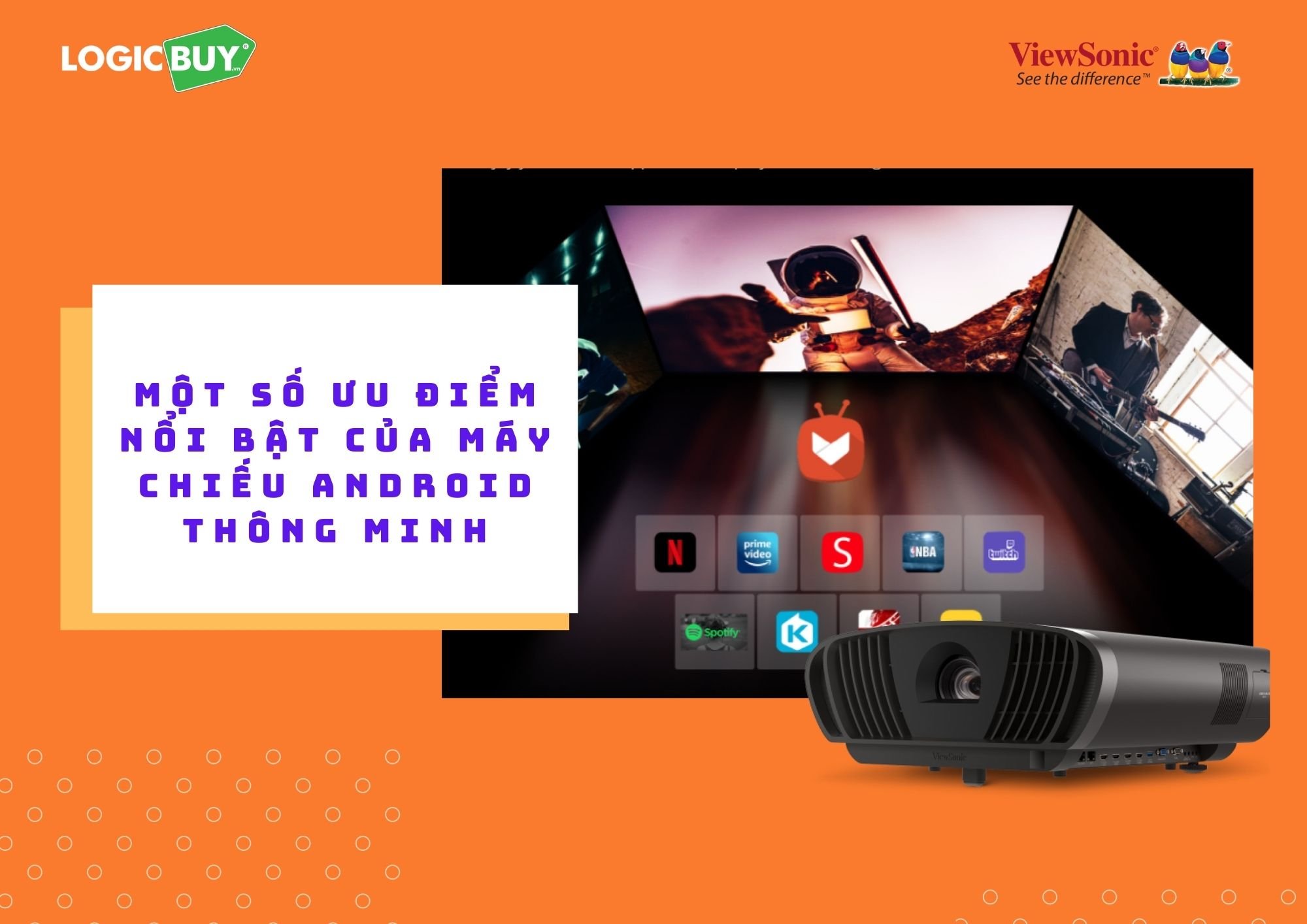 Một số ưu điểm nổi bật của Máy chiếu Android thông minh