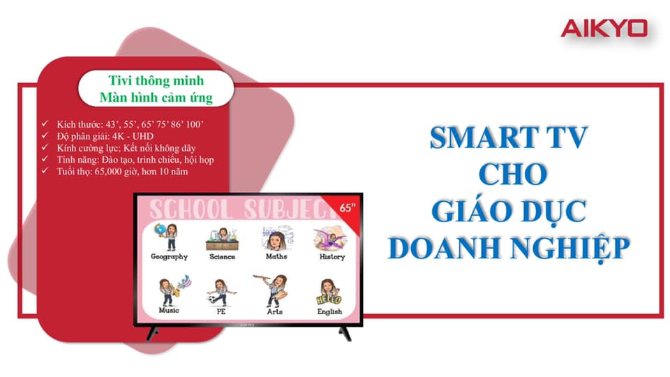 Aikyo ra mắt màn hình hiển thị thông minh 4K cho doanh nghiệp