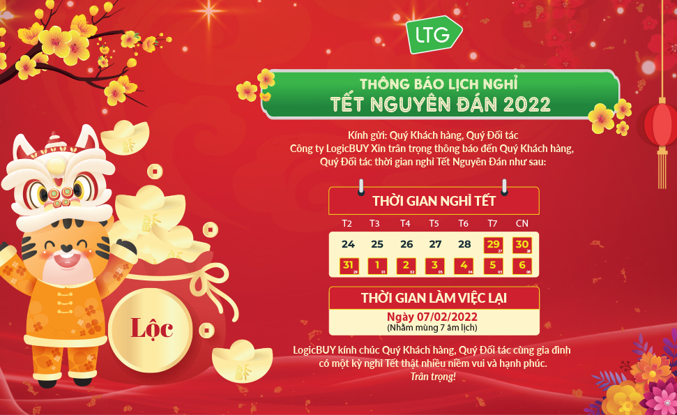 ?THÔNG BÁO LỊCH NGHỈ TẾT NGUYÊN ĐÁN 2022 ?