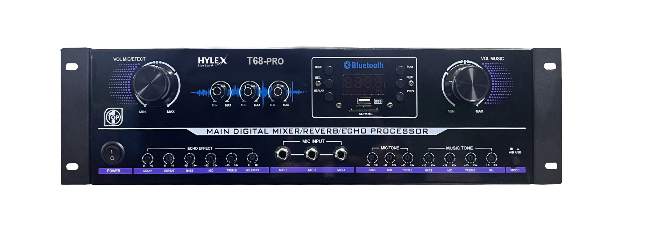 Thiết bị âm thanh powered mixer Hylex PA1600M